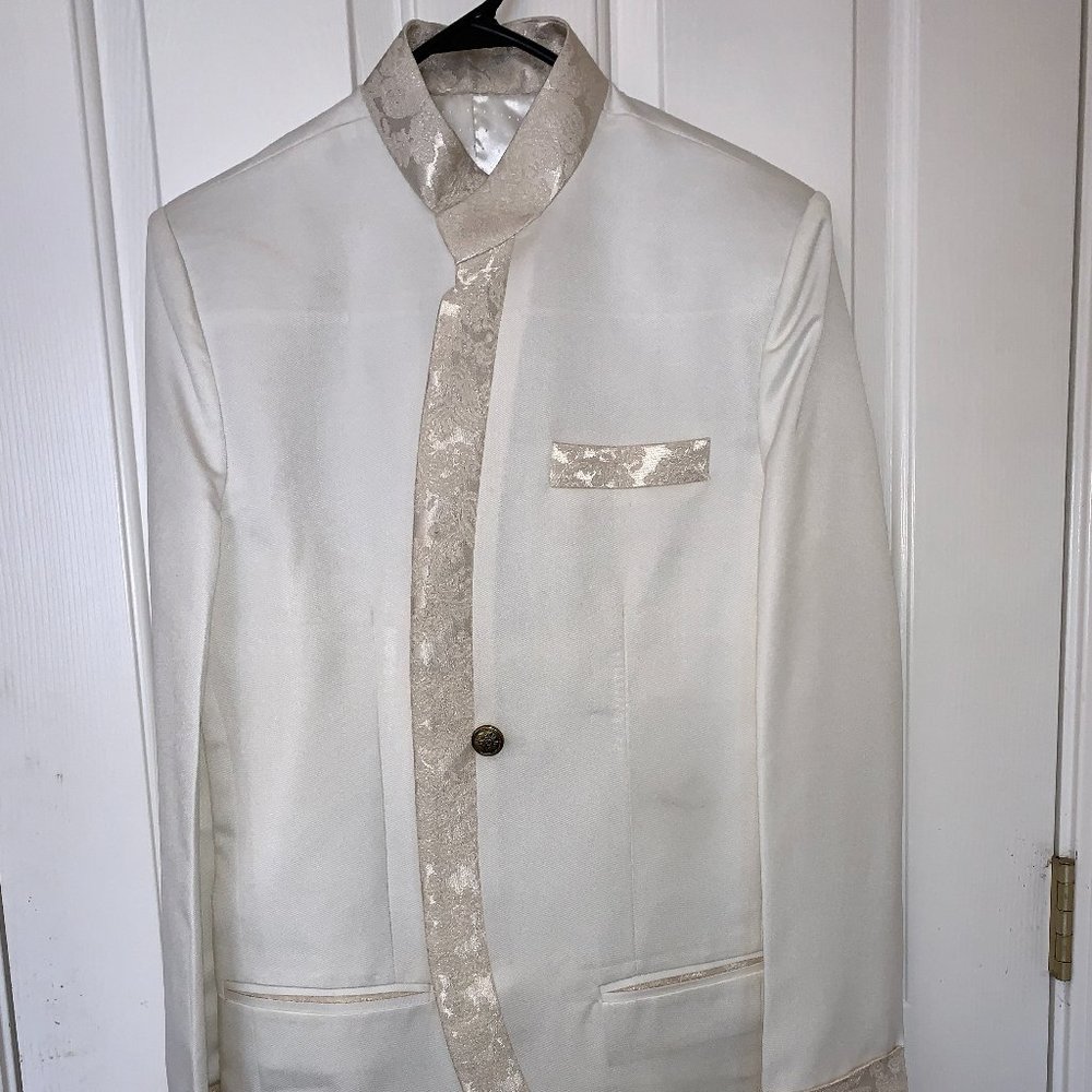 Bespoke Regent Royal Cotton Brocade Suit $900